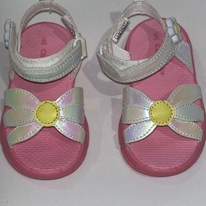 Carter’s Toddler Girls Daisy - Themed Valery Light Up Pink and White Sandals
